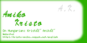 aniko kristo business card